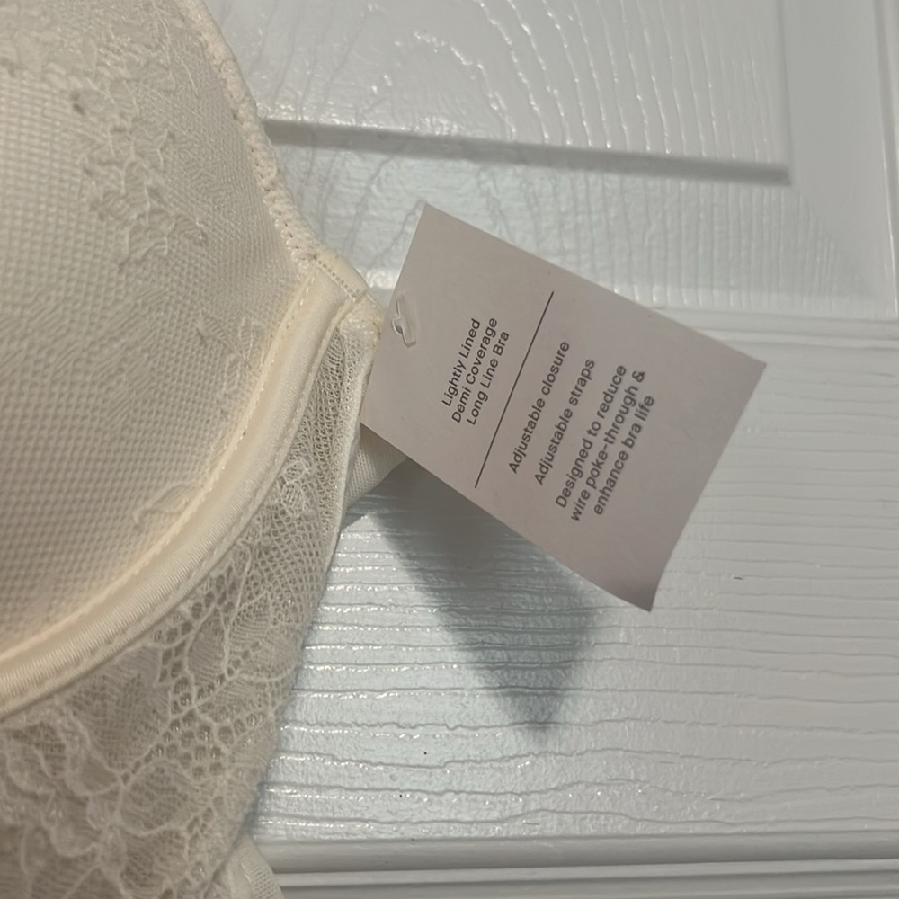 💐final sale! Auden Elegant Cream Lace Bra - Picture 3 of 5
